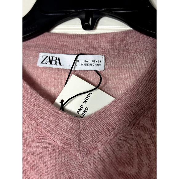 NWT Zara Long sleeve Size Large Alpaca and Wool Blend Super soft and cozy - Picture 2 of 5